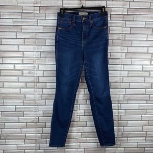 Madewell 10” High Rise Medium Wash Denim Skinny Jeans Size 25
